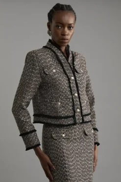 Karen Millen Boucle Tweed Tailored Skirt Co-ord multi Online