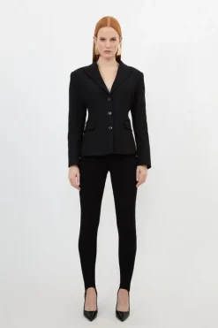 Karen Millen Compact Stretched Tailored Darted Blazer black Fashion