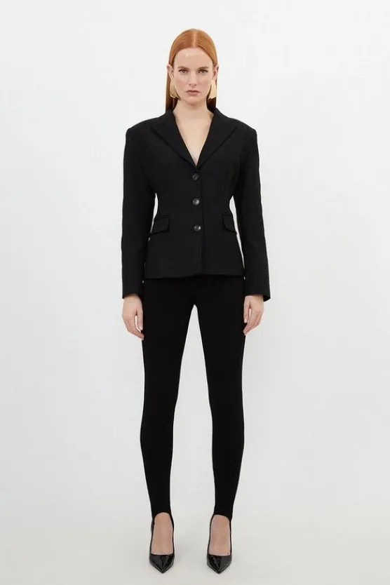 Karen Millen Compact Stretched Tailored Darted Blazer black Fashion