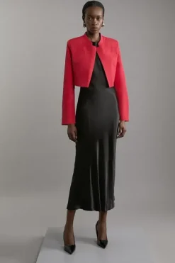 Karen Millen Cropped Tailored High Neck Jacket tomatored Online