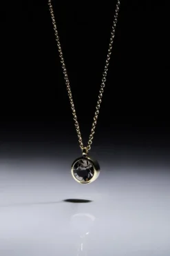 Karen Millen Hand Set European Crystal Solitaire Pendant black Outlet