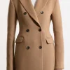 Karen Millen Italian Manteco Wool Double Breasted Tailored Maxi Coat Clearance