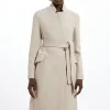 Karen Millen Italian Wool Intank Topment Notch Neck Coat Online