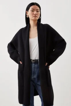 Karen Millen Knit Coatigan black Outlet