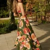 Karen Millen Lydia Millen Petite Floral Linen Woven Strappy Maxi Dress Fashion