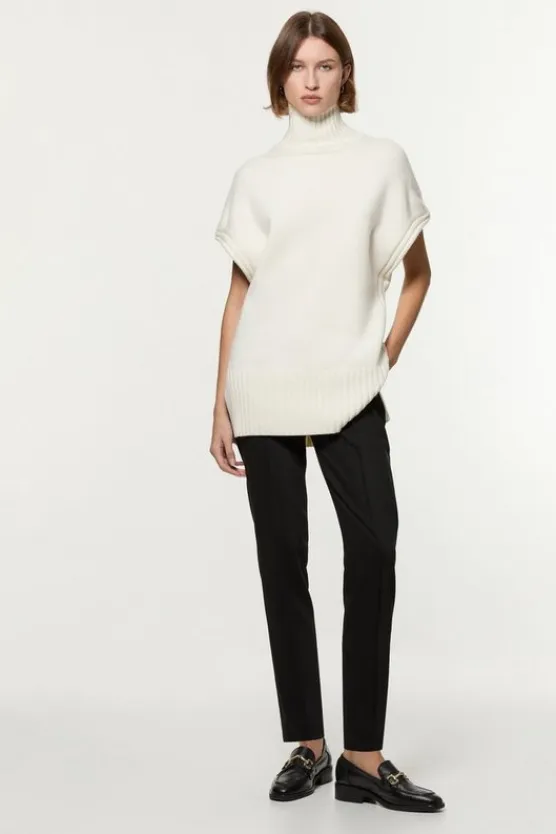 Karen Millen Petite Tailored Pintuck Straight Leg Pants black Best
