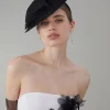 Karen Millen Pleated Spiral Trim Fascinator Hot