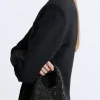 Karen Millen Premium Crystal Embellished Slouchy Bucket Bag Clearance