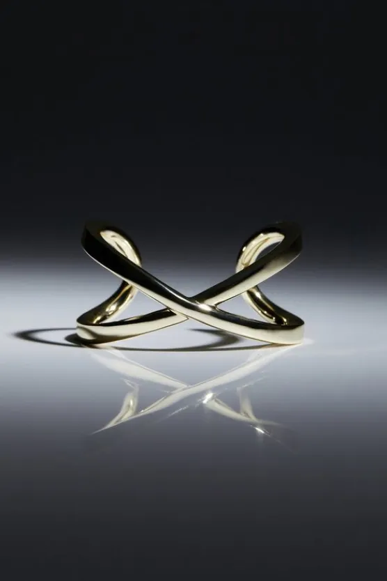 Karen Millen Premium Statement Criss-Cross Cuff gold Best
