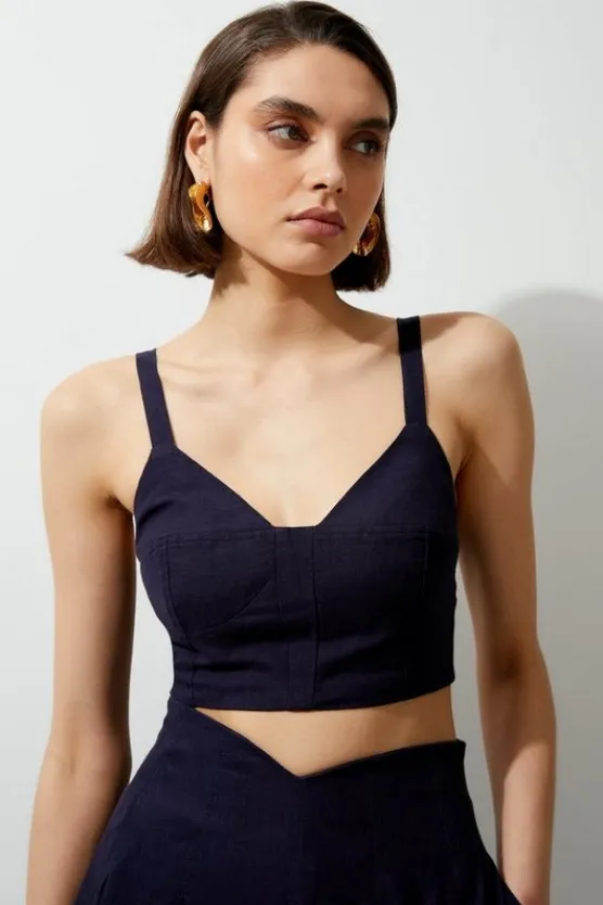 Karen Millen PROM SKIRT CO-ORD navy New
