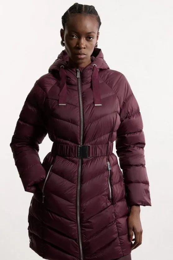 Karen Millen Real Down Packable Coat berry Outlet