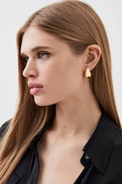 Karen Millen Round Drop Earrings gold Online
