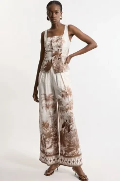 Karen Millen SCENIC PRINT CO-ORD neutral Discount