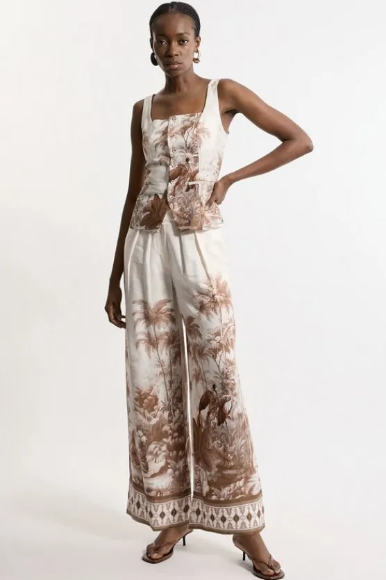 Karen Millen SCENIC PRINT CO-ORD neutral Discount