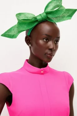 Karen Millen Sinnamay Bow Headband Fascinator Outlet
