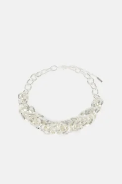 Karen Millen Statement Chain Necklace silver Sale