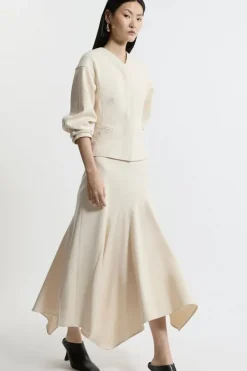 Karen Millen Structured Crepe Tailored Skirt Set neutral Online