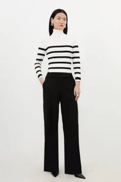 Karen Millen Tailored Essential Straight Leg Pants black Clearance