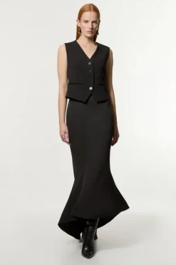 Karen Millen Tailored Fishtail Maxi Skirt black Sale