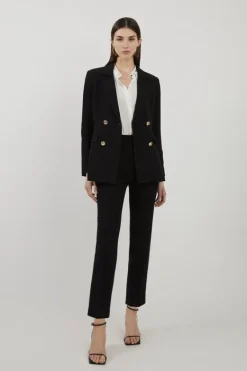 Karen Millen Tailored High Waisted Slim Leg Pants black Outlet