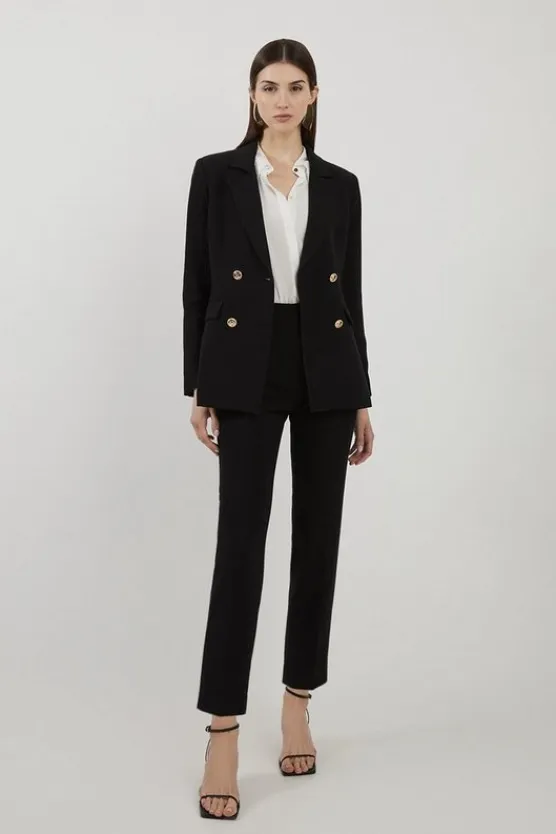 Karen Millen Tailored High Waisted Slim Leg Pants black Outlet