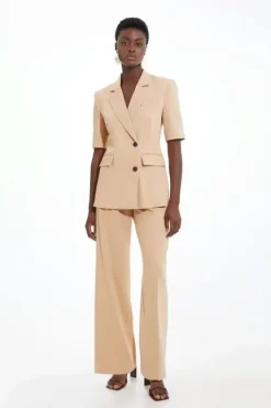 Karen Millen Tailored Straight Leg Pants camel Sale