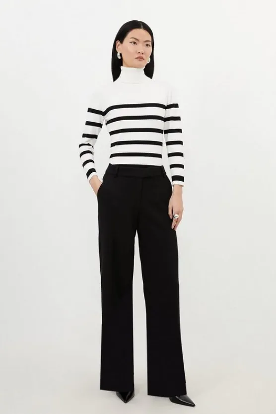 Karen Millen Tall Tailored Essential Straight Leg Pants black New