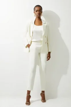 Karen Millen Tall Tailored High Waisted Slim Leg Pants cream Best