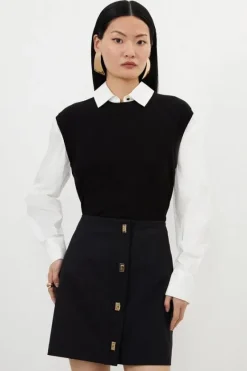 Karen Millen TECHNO CO-ORD SET black Sale