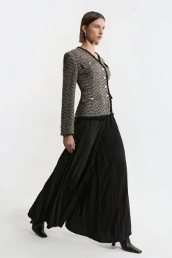Karen Millen Wool Mix Boucle Tailored Blazer Jumpsuit multi Outlet